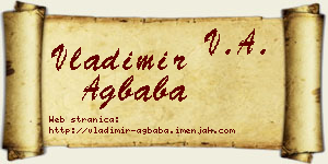 Vladimir Agbaba vizit kartica